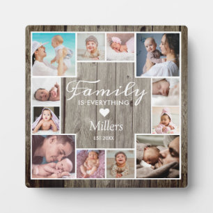 Aangepast 12-reeks - Foto Lijst Collage Rustic Woo Fotoplaat