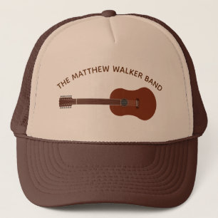 Aangepast 12-string Guitar Brown Trucker Hat Trucker Pet