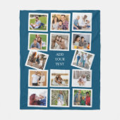 Aangepast 14 fotocollage met aangepaste tekst fleece deken (Voorkant)