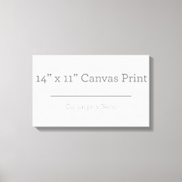 Aangepast 14 x 11 Canvas Afdruk