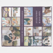 Aangepast 15-fotocollage fleece deken (Voorkant (Horizontaal))