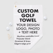 Aangepast 16 x 24-inch Golfhanddoek leeg (Insitu)