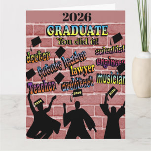 Aangepast 2026 Je hebt het gedaan Afgestudeerd Afs Kaart