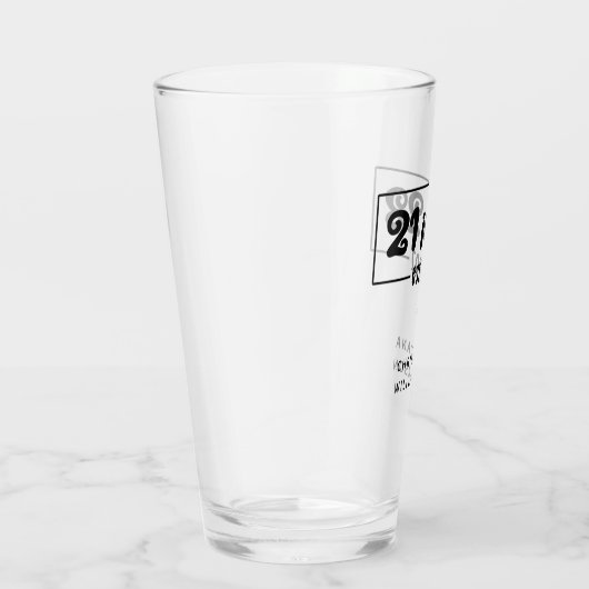 Aangepast 21ste verjaardag cadeau 21 op 23.00 uur glas (Rechts)