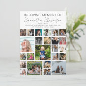 Aangepast 24 fotocollage bedankkaart (Staand voorkant)