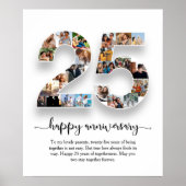 Aangepast 25e Jubileum Photo Collage Poster (Voorkant)