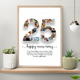 Aangepast 25e Jubileum Photo Collage Poster
