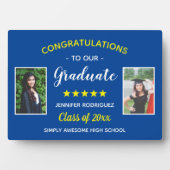 Aangepast 2 Foto Afstuderen Gefeliciteerd Afstuder Fotoplaat (voorkant)