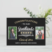 Aangepast 2 Foto gefeliciteerd Afstuderen Afstuder Aankondiging (Staand voorkant)