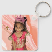 Aangepast 2 Fotovierkant Sleutelhanger (Achterkant)