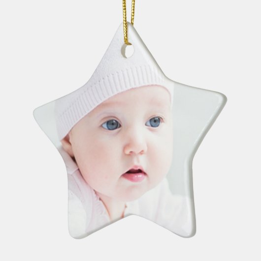 Aangepast 2 kerstboomversiering met foto's keramisch ornament (Links)