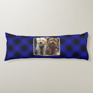 Aangepast 2 Klassiek blauw foto-Lijst en zwart-wit Lichaamskussen