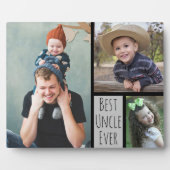 Aangepast 3 Foto collage Beste oom ooit Fotoplaat (Voorkant)