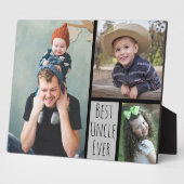 Aangepast 3 Foto collage Beste oom ooit Fotoplaat (Zijkant)