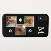 Aangepast 3 Foto Collage Modern Black Dog Case-Mate iPhone Case (Achterkant (horizontaal))