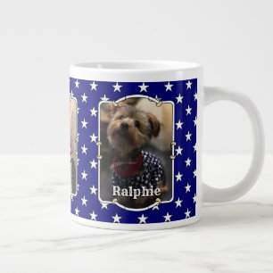 Aangepast 3 Foto's Amerikaanse vlag Patriottische  Extra Grote Beker