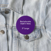 Aangepast 3-inch groot bachelorette-PAARS Ronde Button 7,6 Cm (In situ)