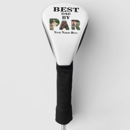 Aangepast 3 letters vormgeving foto Beste vader, p Golfheadcover