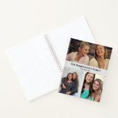 Aangepast 3 Secties Familie Foto's Collage Gray Li Notitieboek (Binnen)