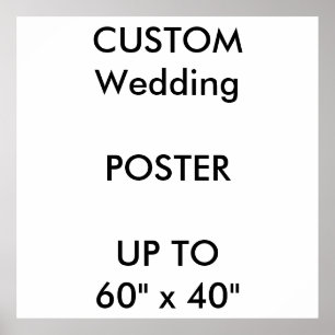 Aangepast 40 x 40 inch huwelijk. Poster MATTE Port