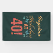 Aangepast 40e verjaardag Fabulous Spandoek (Horizontaal)