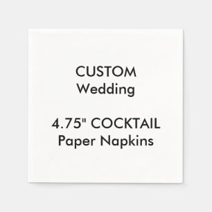 Aangepast 4,75-inch COCKTAIL-afneembaar papier ser Servet