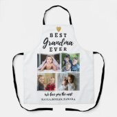 Aangepast 4 Foto collage Beste oma ooit Schort (Voorkant)