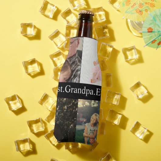 Aangepast 4 Foto collage Beste opa ooit Flesjeskoeler (Insitu Zomer)