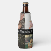 Aangepast 4 Foto collage Beste opa ooit Flesjeskoeler (Fles Voorkant)