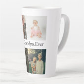 Aangepast 4 Foto collage Beste opa ooit Latte Mok (Rechterhoek)