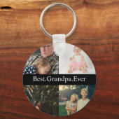 Aangepast 4 Foto collage Beste opa ooit Sleutelhanger (Voorkant)