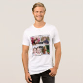 Aangepast 4 Foto collage Beste opa ooit Tri-Blend Shirt (Voorkant volledig)