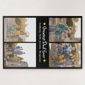 Aangepast 4 Foto grootst pap ooit Vaderdag LG Legpuzzel (Horizontaal)