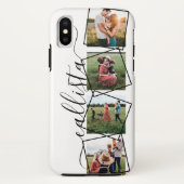 Aangepast 4 Foto Handgeschreven Monogram Naam Fami Case-Mate iPhone Case (Achterkant)