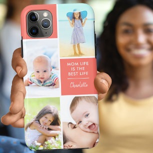 Aangepast 4 Foto Mam Life is het beste levenskoraa iPhone 11 Pro Max Hoesje