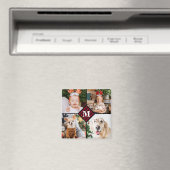 Aangepast 4 foto-monogram rood buffel magneet (Insitu (Vaatwasser))