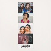 Aangepast 4 Fotocollage Aangepaste naam en monogra Yogamat (Voorkant)