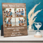 Aangepast 4 fotocollage Bonus Pap vaders dag Hood Fotoplaat (Zijkant)