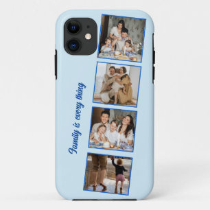 Aangepast 4 Foto's Handgeschreven Monogram iPhone 11 Hoesje