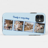 Aangepast 4 Foto's Handgeschreven Monogram iPhone  Case-Mate iPhone Case (Achterkant (horizontaal))