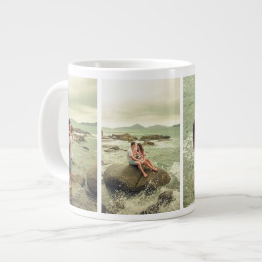 Aangepast 4 Mok voor fotocollage koffie (Voorkant links)