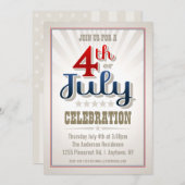 Aangepast 4e juli partijuitnodiging kaart (Voorkant / Achterkant)