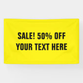 Aangepast 50 %-uitverkoop bannertekens voor winkel spandoek (Horizontaal)