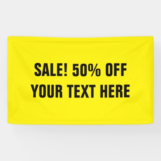 Aangepast 50 %-uitverkoop bannertekens voor winkel spandoek (Horizontaal)
