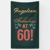 Aangepast 60e verjaardag Fabulous Spandoek (Verticaal)