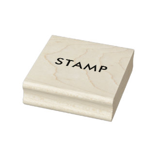 Aangepast 6,4 cm x 6,4 cm rubberstempel