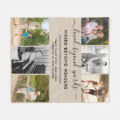 Aangepast 6 Foto beyond Words beige Fleece Deken (Voorkant (Horizontaal))