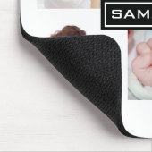 Aangepast 6 Foto Collage Persoonlijk Wit Muismat (Hoek)