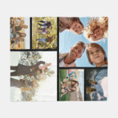 Aangepast 6 fotocollage fleece deken (Voorkant (Horizontaal))
