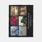 Aangepast 6 FototekstmozaïekAfbeelding Fleece Deken (Voorkant)